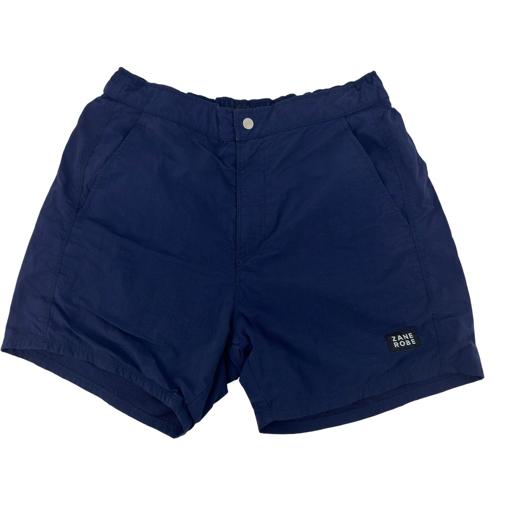 Zanerobe Shorts‎ Mens 32 Navy Blue Nylon Mesh Lined Board Trunks ZNRB-03-CRF
